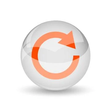 Reload one arrow icon. Internet button on white background.. Stockillustratie