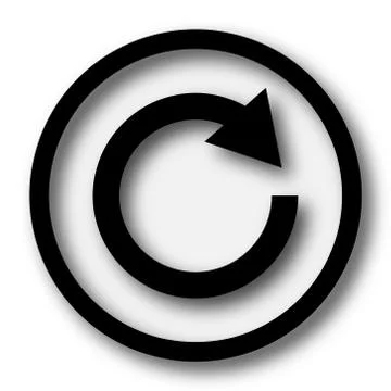 Reload one arrow icon. Internet button on white background.. Stock Illustration