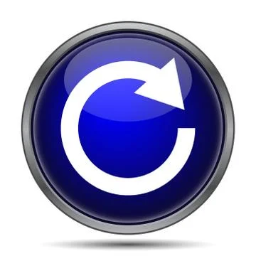 Reload one arrow icon. Internet button on white background.. Illustrazione stock