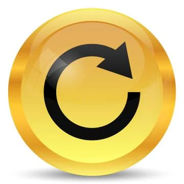 Reload one arrow icon. Internet button on white background.. Illustrazione stock
