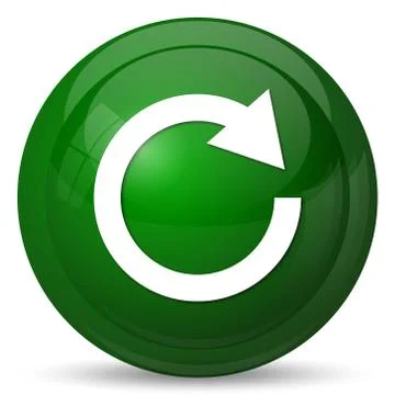 Reload one arrow icon. Internet button on white background.. イラスト素材