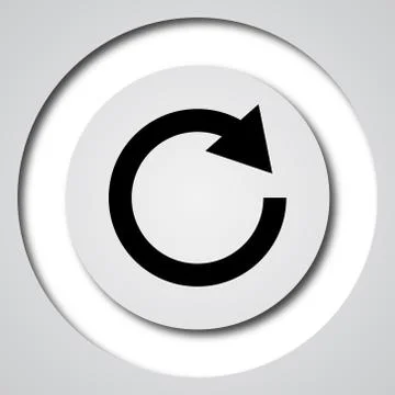 Reload one arrow icon. Internet button on white background.. Stock Illustration