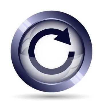 Reload one arrow icon. Internet button on white background.. Stock Illustration