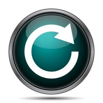 Reload one arrow icon. Internet button on white background.. イラスト素材