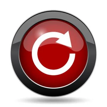 Reload one arrow icon. Internet button on white background.. Stock Illustration