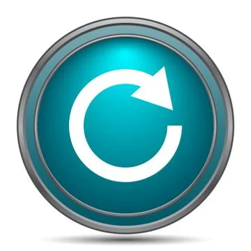 Reload one arrow icon. Internet button on white background.. 스톡 일러스트