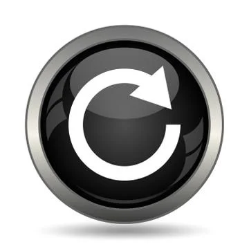 Reload one arrow icon. Internet button on white background. . Illustrazione stock