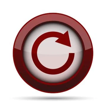 Reload one arrow icon. Internet button on white background. . Illustrazione stock