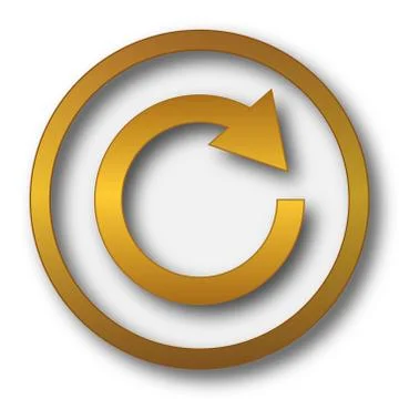 Reload one arrow icon. Internet button on white background.. Stock Illustration