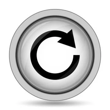 Reload one arrow icon. Internet button on white background.. Stock Illustration