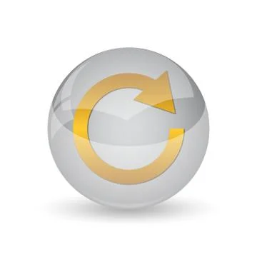 Reload one arrow icon. Internet button on white background. . Stock Illustration