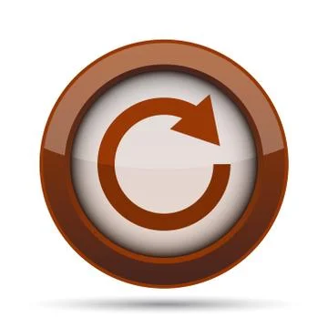 Reload one arrow icon. Internet button on white background. . Illustrazione stock