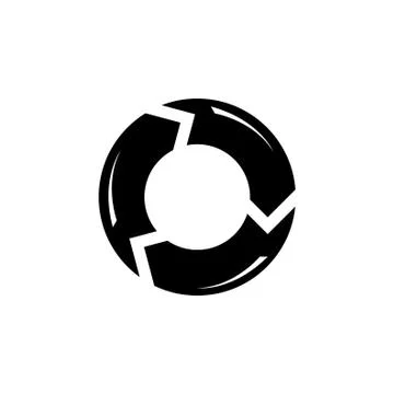 Reload Refresh Arrows Loop Flat Vector Icon Stock Illustration