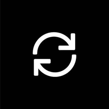 Reload refresh icon for simple flat style ui design Stock Illustration