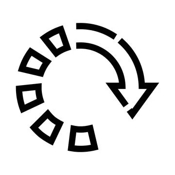Reload refresh update sync repeat progress circle icon イラスト素材