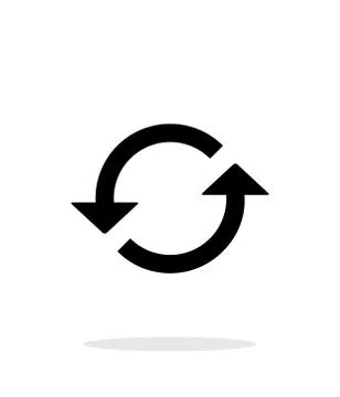 Reload simple icon on white background. Illustrazione stock