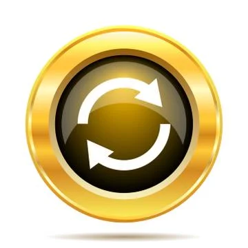 Reload two arrows icon. internet button on white background.. Illustrazione stock