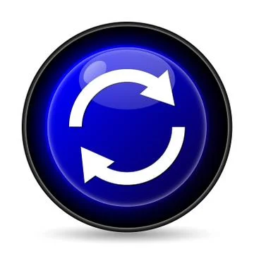Reload two arrows icon. internet button on white background.. Stock Illustration