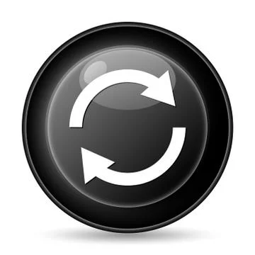 Reload two arrows icon. internet button on white background.. Stock Illustration