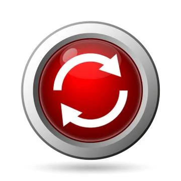 Reload two arrows icon. Internet button on white background.. 스톡 일러스트