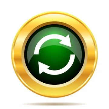 Reload two arrows icon. Internet button on white background.. 스톡 일러스트