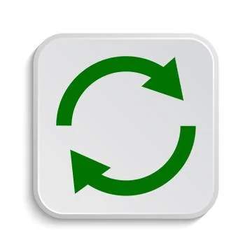 Reload two arrows icon. Internet button on white background.. Stockillustratie