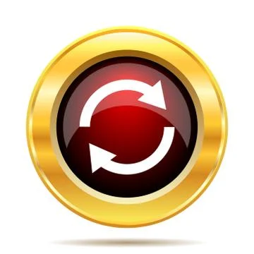 Reload two arrows icon. Internet button on white background.. 스톡 일러스트