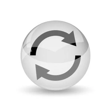 Reload two arrows icon. Internet button on white background. イラスト素材