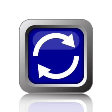 Reload two arrows icon. Internet button on white background.. Stock Illustration