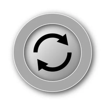 Reload two arrows icon. Internet button on white background.. 스톡 일러스트