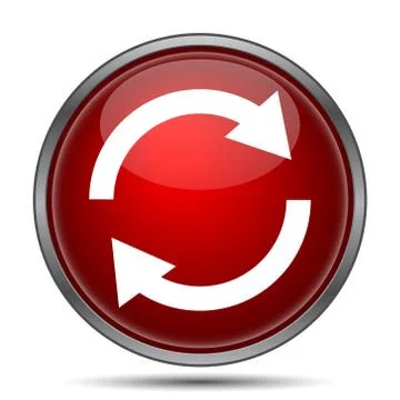 Reload two arrows icon. Internet button on white background.. Stock Illustration