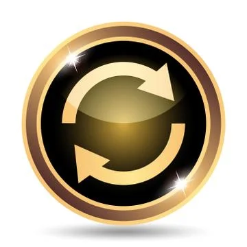 Reload two arrows icon. Internet button on white background.. Stock Illustration