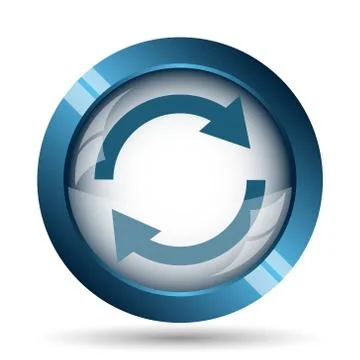 Reload two arrows icon. Internet button on white background.. イラスト素材