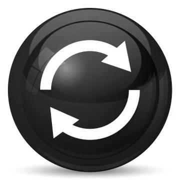 Reload two arrows icon. Internet button on white background.. 스톡 일러스트
