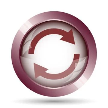Reload two arrows icon. Internet button on white background.. Stock Illustration