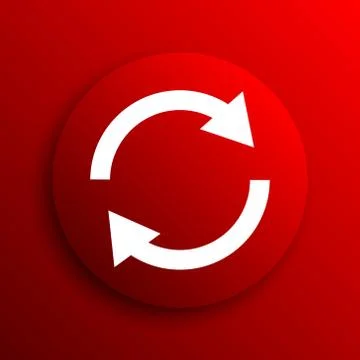 Reload two arrows icon. Internet button on white background.. 스톡 일러스트