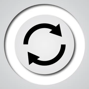 Reload two arrows icon. Internet button on white background.. Stock Illustration