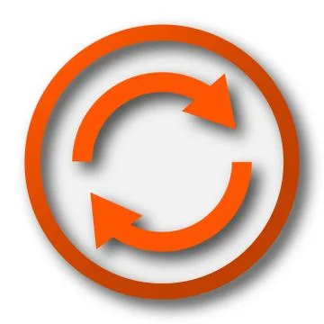 Reload two arrows icon. Internet button on white background.. Stock Illustration