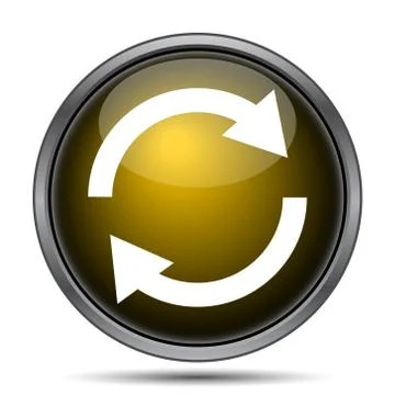 Reload two arrows icon. Internet button on white background.. 스톡 일러스트