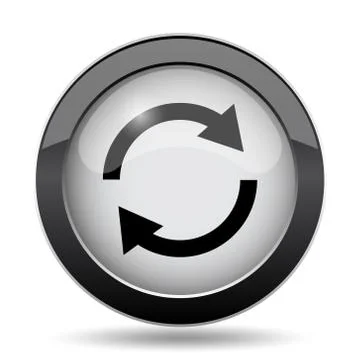 Reload two arrows icon. Internet button on white background.. 스톡 일러스트