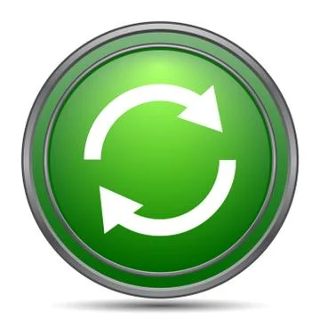 Reload two arrows icon. Internet button on white background.. イラスト素材