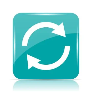 Reload two arrows icon. Internet button on white background.. Stockillustratie