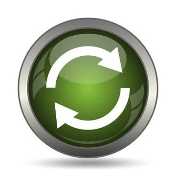 Reload two arrows icon. Internet button on white background. . Stock Illustration