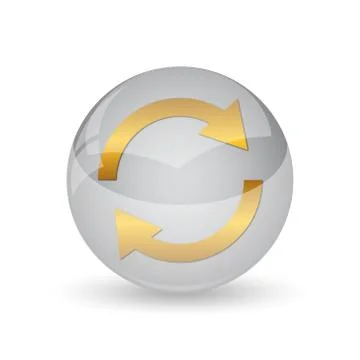 Reload two arrows icon. Internet button on white background. . イラスト素材