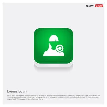 Reload User Icon Green Web Button 스톡 일러스트