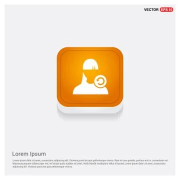 Reload User Icon Orange Abstract Web Button 스톡 일러스트