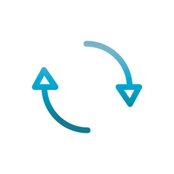 Reload user interface blue gradient Stock Illustration