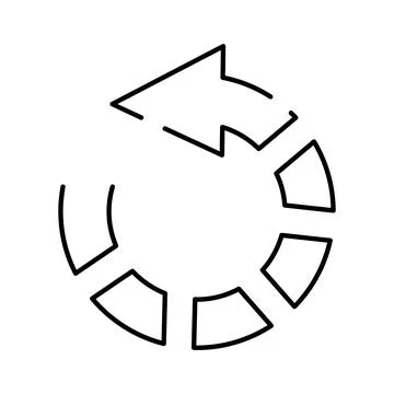 Reloading arrow icon for web interface element 스톡 일러스트