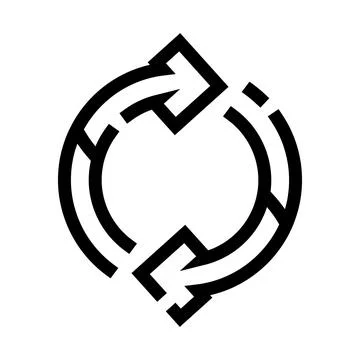 Reloading arrows forming a circular loop process Stock Illustration