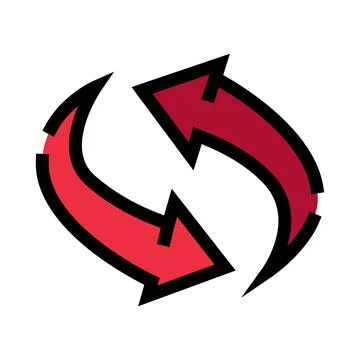 Reloading arrows forming cycle loop refresh icon Stockillustratie